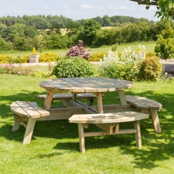 Rose Round Picnic Table 5 Rose Round Picnic Table -Flower Harvest Shop 160040 2