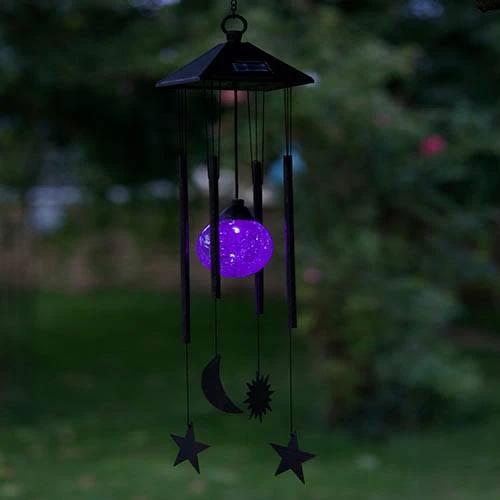 Sun, Moon & Star Solar Windchime 2 Sun, Moon & Star Solar Windchime - Image 2