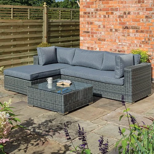 Vienna Lounger Set Grey Weave 1 Vienna Lounger Set Grey Weave