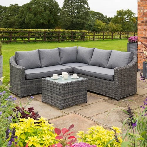 Bunbury Corner Sofa Set-Grey Weave 1 Bunbury Corner Sofa Set-Grey Weave