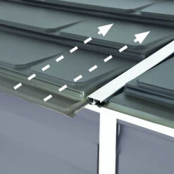 Palram 4x6 Skylight Grey Pent Shed -Flower Harvest Shop 160733 6