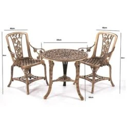 Arm Chair Patio Set For Two - Bronze -Flower Harvest Shop 160796 2