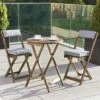 Raffles Bistro Set With Cushions - Grey