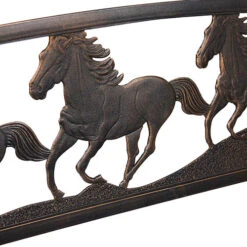 Strong Galloping Horses Garden Bench -Flower Harvest Shop 161320 2