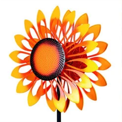 Sun Flower Spinning Wind Sculpture