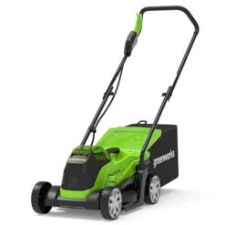 Greenworks 24 Volt 33cm Cordless Rotary Mower With Line Trimmer, Battery & Charger  -Flower Harvest Shop 180392 2
